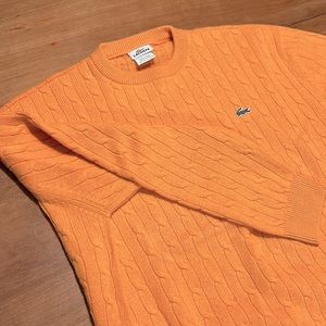 Lacoste Men’s Sweater - Orange - Size 5 / Medium